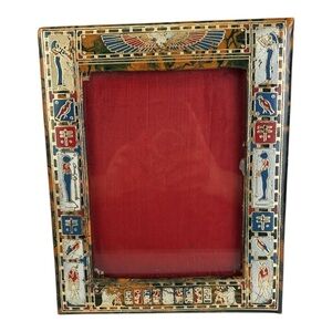 Egyptian goddess Genuine Leather Themed Multicolor Picture Frame (with glass)